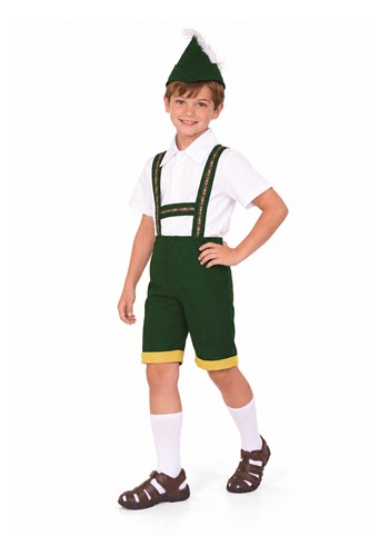 Kid's Green Bavarian Lederhosen Costume upd