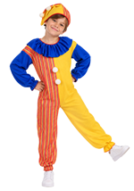 Child Striped Clown Costume Suit