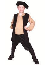 Boys Black Vest Renaissance Costume
