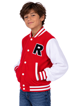 Kids Red Letterman Jacket Costume