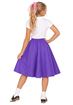 Girls Purple Poodle Skirt Costume Accessory Alt 1
