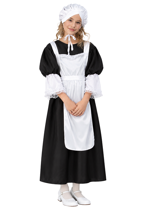 Child Pilgrim Maid Girl Costume Dress