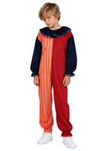 Kids Striped Clown Costume