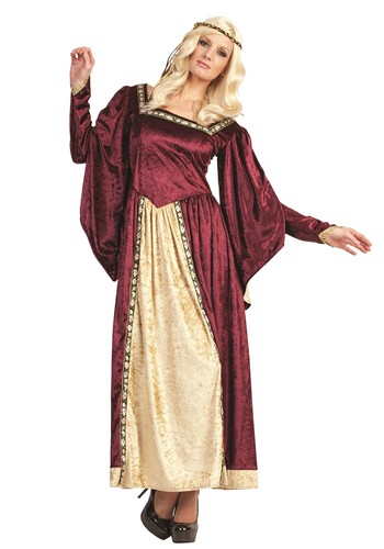Womens Red Maid Marian Dress Costume