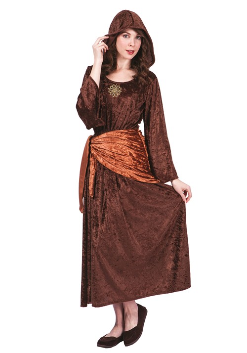 Womens Deluxe Brown Renaissance Lady Costume Dress