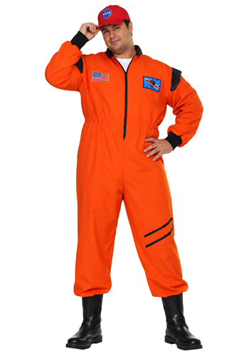 Plus Size Orange Shuttle Hero Outfit Costume
