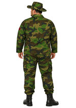 Plus Size Jungle Uniform Commando Costume Alt 1