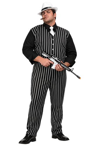 Plus Size Classic Mobster Mens Costume