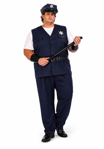 Plus Size Men's Police Costume