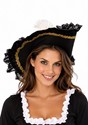 Adult Black Velvet Pirate Musketeer Hat Accessory