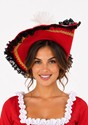 Adult Red Velvet Pirate Musketeer Hat Accessory