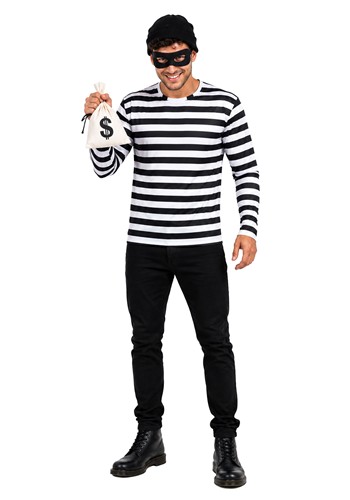 Adult Convict Cap Top Costume Kit