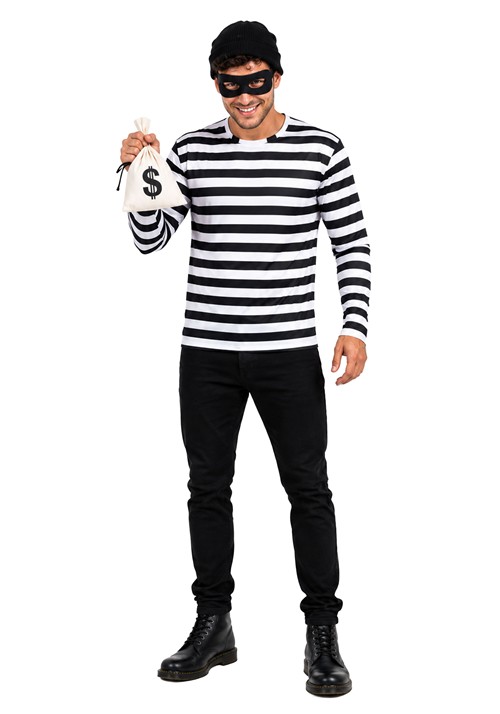 Adult Convict Cap Top Costume Kit