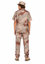 Boys Teen Soldier Desert Fox Costume Alt 2