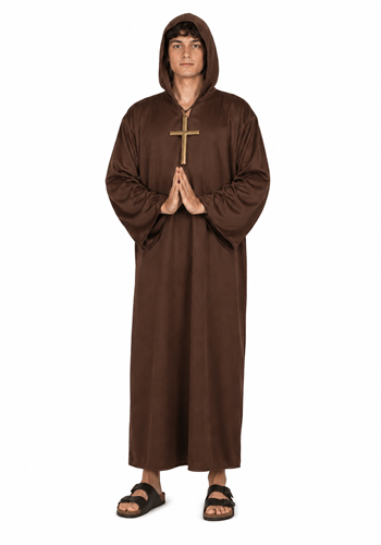 Brown Monk Robe Mens Costume