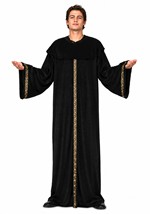 Men's Medieval Black Monk Robe Alt 1