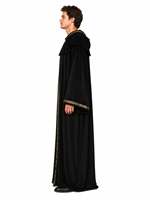 Mens Black Medieval Monk Robe Costume Alt 2
