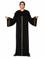 Mens Black Medieval Monk Robe Costume Alt 1