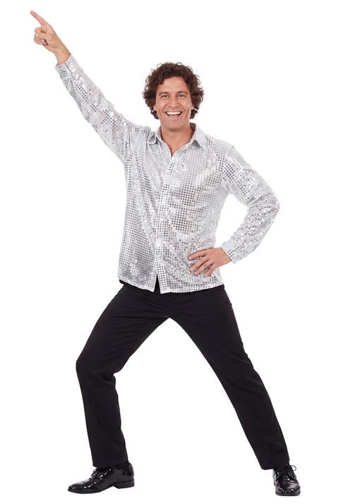 Mens Inferno Silver Disco Costume
