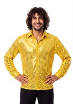 Mens Inferno Gold Disco Costume Alt 1