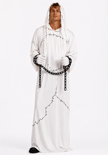 Ghostly Ghost with Chains Mens Costume