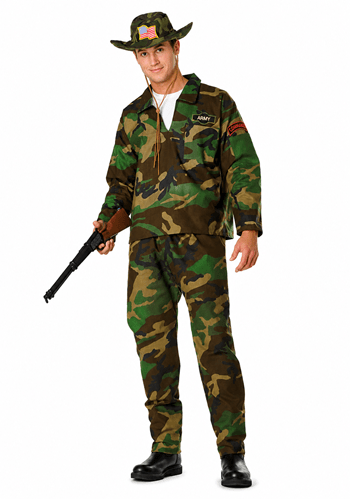 Jungle Commando Soldier Mens Costume