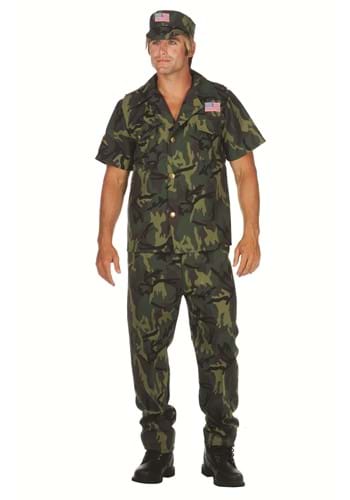 Commando Camouflage Mens Costume
