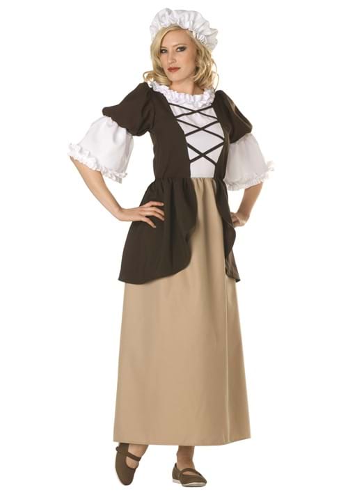 Womens Colonial Brown Costume Dress
