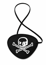 Satin Skull Eyepatch Costume Accessory Alt 1