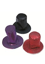 Adult Silver Sequin Disco Accessory Hat Alt 3
