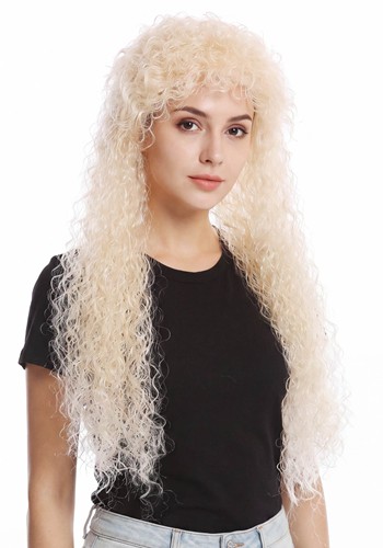 Womens Blonde Curly Costume Wig