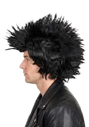 Adult Black Costume Punk Wig