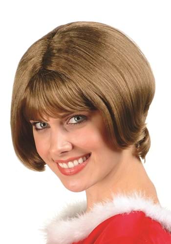 Womens Brown 60s Costume Fashion Wig