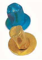 Adult Blue Sequin Disco Hat Accessory Alt 2
