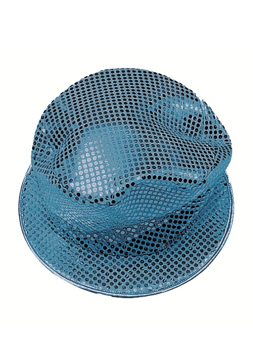 Adult Blue Sequin Top Accessory Hat