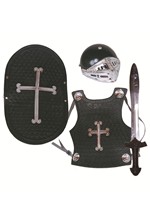 Child Black Knight Costume Set Alt 1