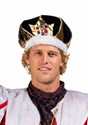 Adult Black Velvet King Costume Crown Accessory