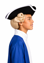 Kids Black Felt Tricorn Pirate Costume Hat Alt 1