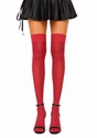 Womens Opaque Red Knee High Stockings