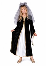 Girls Medieval Bride Black Dress Costume