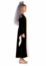 Girls Medieval Bride Black Dress Costume Alt 2