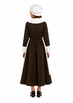Child Colonial Peasant Girl Olive-Colored Costume Alt 2