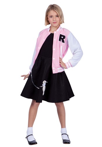 Kids Pink Letterman Jacket Costume