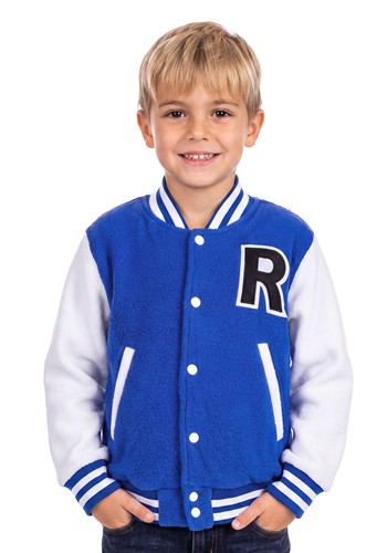 Kids Blue Letterman Jacket Costume