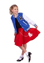 Child Letterman Blue Jacket Costume  Alt 1