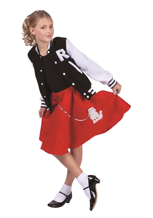Kids Black Letterman Jacket Costume