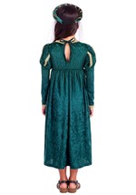 Girls Renaissance Green Princess Costume Alt 1