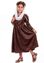Girls Renaissance Brown Princess Costume