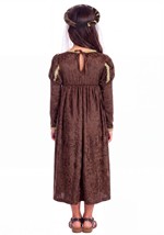 Girls Renaissance Brown Princess Costume Alt 1