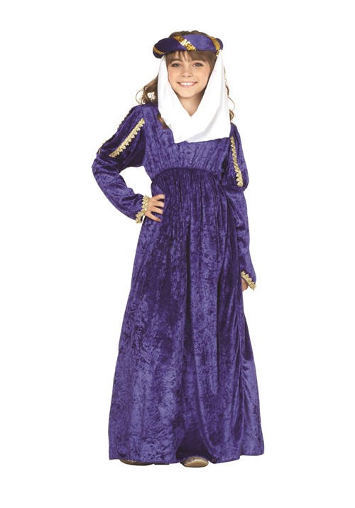 Girls Blue Princess Renaissance Costume Dress